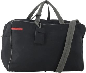 Prada Pre-owned Weekend Bags, female, Black, Size: ONE SIZE Pre-owned Vintage Nylon Boston Bag