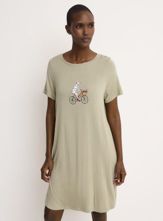 Miiyu Womens Soothing pattern flowy sleep Tee Shirt