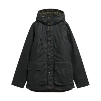 Barbour Oakdale Waxed Jacket - Coats - Hombre - Verde - XL
