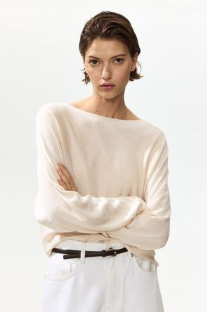 H&M Boat-neck sweater in Light Beige at Nordstrom, Size Xx-Large