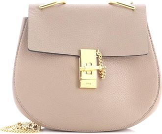 Chlo&eacute; Beige Leather Drew Crossbody Small (Authentic Pre-Loved)