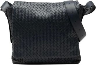 Bottega Veneta Pre-owned Cross Body Bags, female, Black, Size: ONE SIZE Pre-owned Leather Crossbody Bag