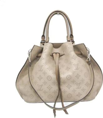 Louis Vuitton Tweedehands leren Louis Vuitton tassen - Dames - Vintage Handtas - Beige - ONE Size - Leer - Vintage