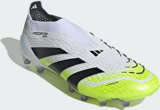 adidas adidas Performance Unisex Predator Elite Laceless Artificial Grass Boots - White/Multicolour - Size UK 10.5