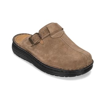 Jerusalem Sandals Womens Nomad Clogs In Olive Suede