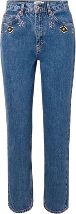 Re/Done Jeans Originals 70s Straight - Dames - Regular Fit Jeans - Blauw - W24 - Jeans
