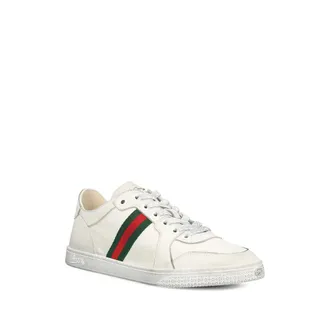 Gucci Stretch Web Leather Sneakers