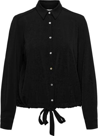 &Co Woman Lotus Blouse - Dames - Overhemden - Zwart - XS - Polyester - Overhemden