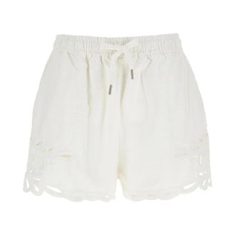 Isabel Marant Embroidered Drawstring Shorts - female - Marant &eacute;toile - Short Shorts - White - XS - Shorts