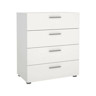 Dmora Commode &Agrave; Quatre Tiroirs, Couleur Blanche, 70 X 82 X 40 Cm - Dmora