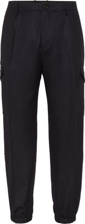 Brunello Cucinelli cargo-pocket wool tapered trousers - men - Virgin Wool/Cotton/Viscose/Acetate/Cupro - 52 - Black