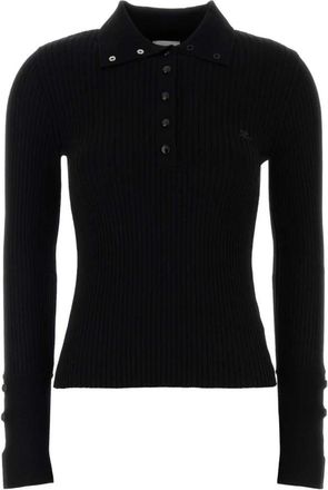 Courr&egrave;ges Classic Rib Polo - Dames - Polos - Zwart - XS - Tops
