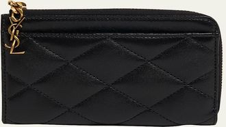 Saint Laurent YSL Quilted Leather Wallet