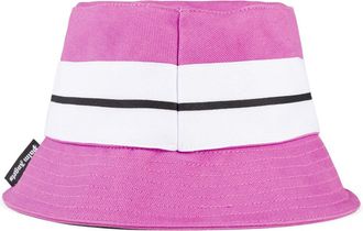 Palm Angels Womens Venice Track Logo Bucket Hat Purple Accessories > Beanies &