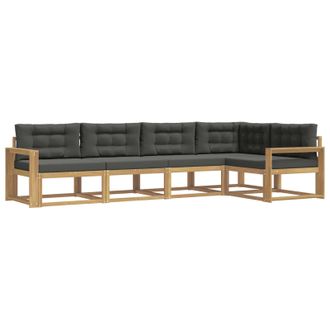vidaXL Conjunto De Sof&aacute;s De Exterior 4 Pcs Blanco Y Antracita Vidaxl