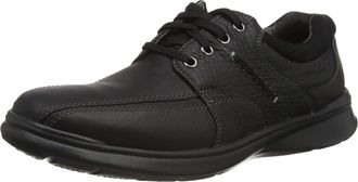 Clarks Mens Cotrell Walk Oxford Flat, Black Oily Lea, 10.5 UK
