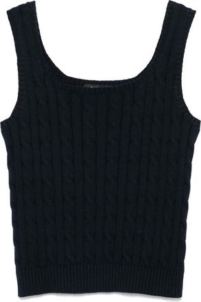 Lauren Ralph Lauren Kabelgebreide top - Blauw