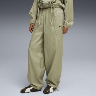 Puma Pantaloni in tessuto DARE TO da donna, Accessori, Verde, L