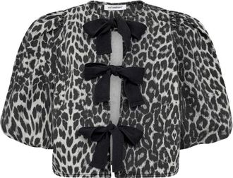 Co'Couture Leo Bow Blouse - Dames - Blouses - Grijs - L - Katoen - Overhemden