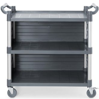 OEM Carro De Servicio Para Camareros Con Paneles Laterales, Capacidad De Hasta 150 Kg, 3 Estantes, 842 X 486 Mm