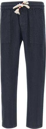 MC2 Saint Barth Calais lange broek van puur linnen - Blauw