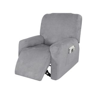 OEM Funda El&aacute;stica Hidr&oacute;fuga Para Sof&aacute;, Confeccionada En Piel De Terciopelo, Compuesta Por 4 Piezas Individuales Y Con Bolsillo Lateral. Ideal Para Dormit