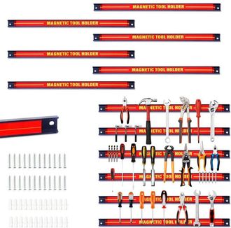 Giantex Giantex 12 X 46 Cm Magnetic Strip Tool Strong Magnetic Tool Holder Wall Magnetic Rail For Tools Wall Holder Magnetic Tool Bar Including Mounting Mater