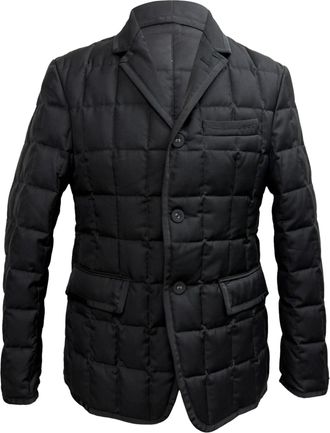 Thom Browne gewatteerde blazer van zwarte wol