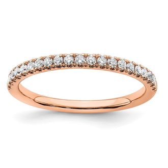 Diamond2Deal 14k Gold Lab Grown Diamond Wedding Band Ring 0.24Ct Clarity- VS Color- G-H