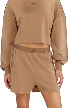 Diesel Shorts in light stretch scuba - Pants - Woman - Brown