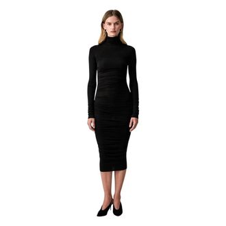 Elisabetta Franchi Lichtgewicht Jersey Jurk - Dames - Casual kleedjes - Zwart - XS - Wol - Kleedjes
