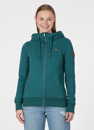 Ragwear Sweatjacke RAGWEAR NESKIA ZIP A, Damen, Gr. XXL, ocean gr&uuml;n, Sweatware, Obermaterial: 70% Baumwolle, 30% Polyester, unifarben, normal, Rundhals, Sweat