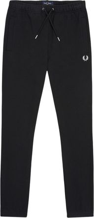 Fred Perry Mens Loopback Cuffed Joggers Black Cotton - Size X-Large