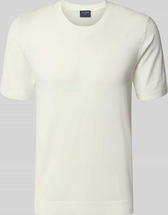 Olymp Level 5 Strickshirt mit Rundhalsausschnitt und 1/2-Arm in Offwhite, Gr&ouml;&szlig;e XXL