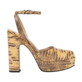 Fendi After 9 Platform Sandal - Dames - Schoenen - Oranje - Maat: 37 EU Leer
