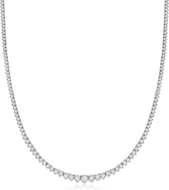 Ross-Simons Diamond Tennis Necklace in Sterling Silver