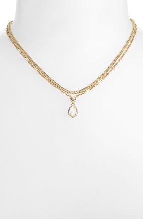 Kendra Scott Alexandria Pendant Layered Necklace in Gold/Ivory Mother Of Pearl at Nordstrom