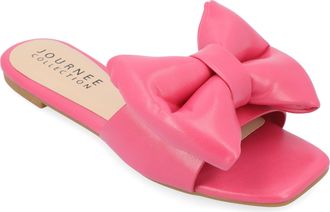 Journee Collection Women & apos;s Fayre Medium and Wide Width Flat Sandals