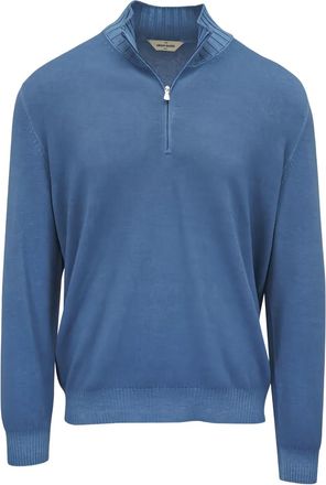 Gran Sasso Maglione con zip al colletto - Blu