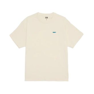 Obey T-Shirts, male, Beige, Size: XL Graphic T-shirt