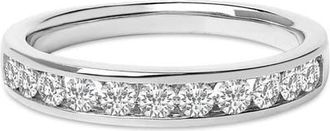 House of Brilliance 14K Gold 1/2 Cttw Round Diamond 11 Stone Channel Set Band in White at Nordstrom, Size 8.5