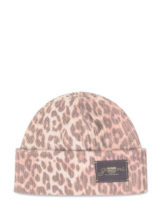 Ganni Leopard Cap