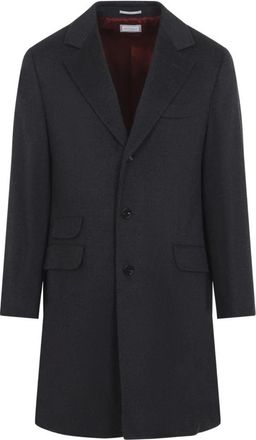 Brunello Cucinelli Abrigo de Cachemira - Coats - Hombre - Negro - S