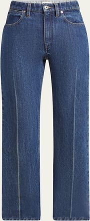 Jil Sander High-Rise Crease-Line Slim-Leg Jeans