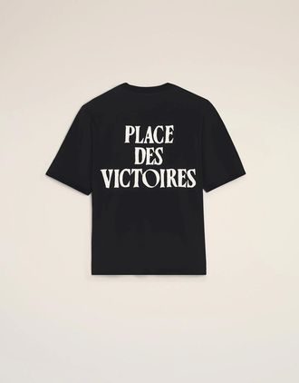 Ami Mens Ami Paris Logo Print T Shirt Black - Size: 40