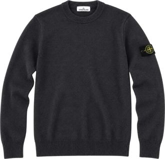 Stone Island Truien & Vesten, Heren, Grijs, XL, Wol, Trui met omgekeerde stikseldetails