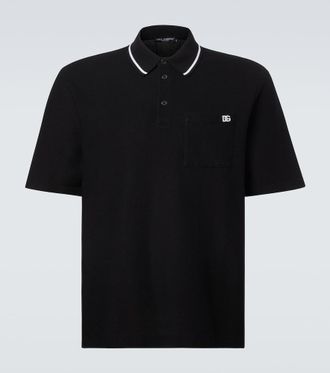 Dolce & Gabbana DG embroidered cotton polo shirt