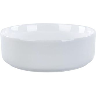 Beliani Lavabo rotondo in ceramica 36 cm bianco sporco Calig