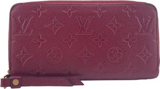 Louis Vuitton Monogram Empreinte Red Color Monogram Empreinte Long Wallet (Bi-Fold) (Pre-Owned)