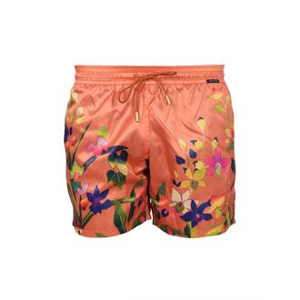 Etro Etro, Beachwear, male, Orange, Size: M Costume Stampa Fiori
